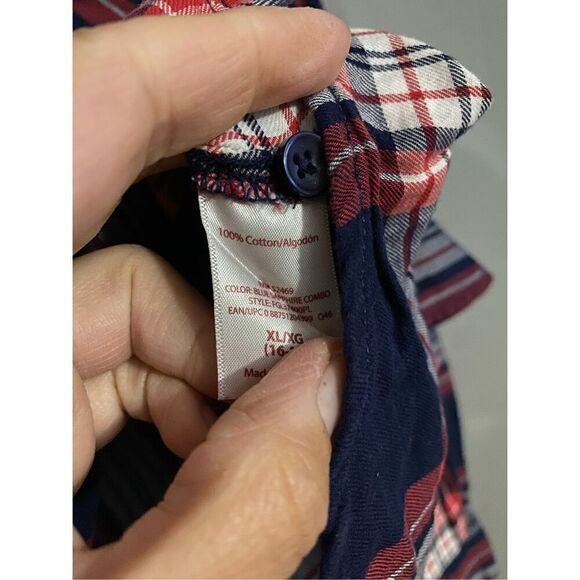 Faded Glory Plaid Button Up Long Sleeve Shirt Size XL - Picture 4 of 5